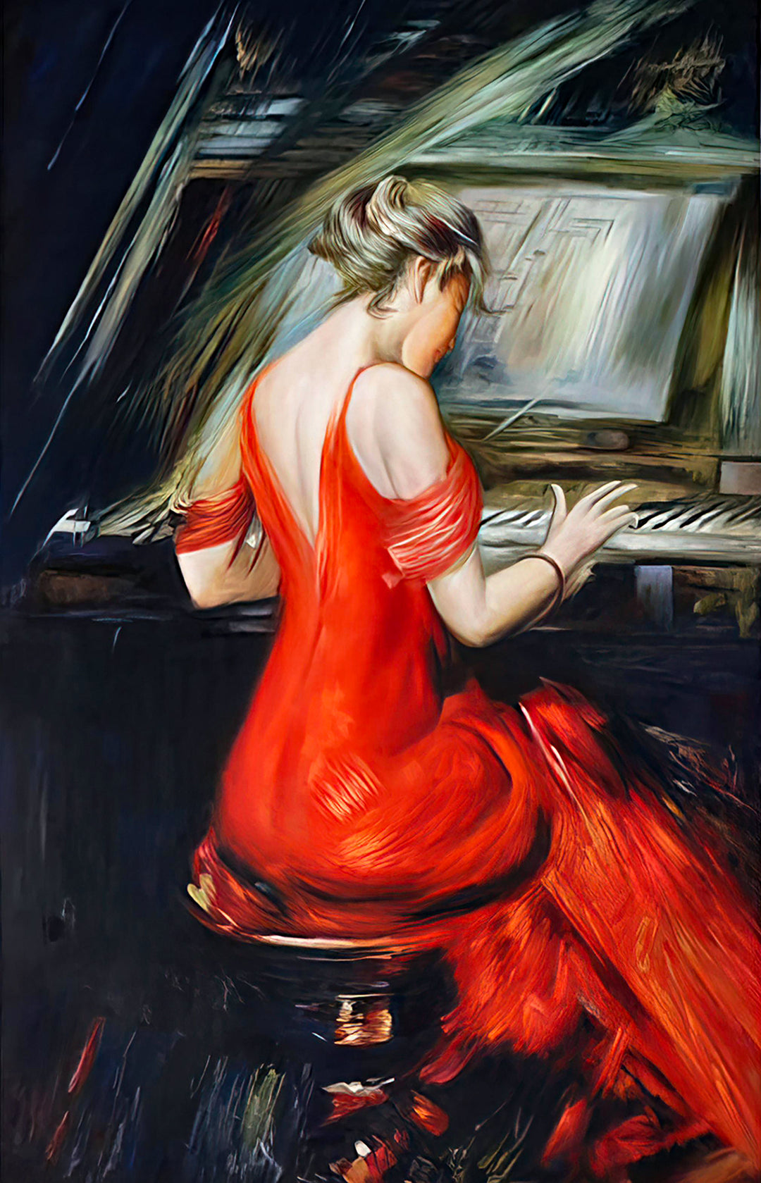Die Dame in Rot - Giovanni Boldini