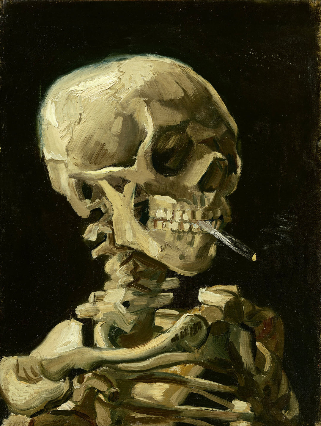 Schädel mit brennender Zigarette - Van Gogh