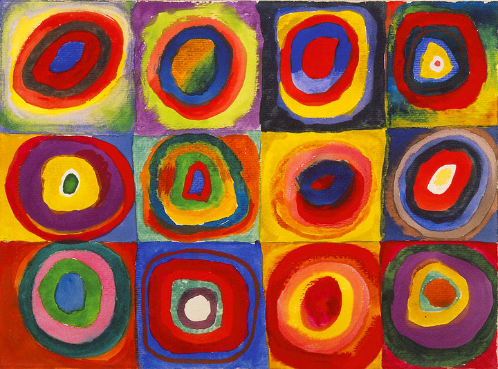 Farbige Studie mit Quadraten - Kandinski