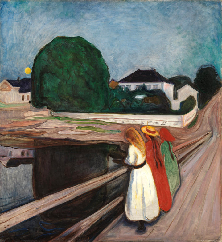 Mädchen auf der Brücke von Edvard Munch