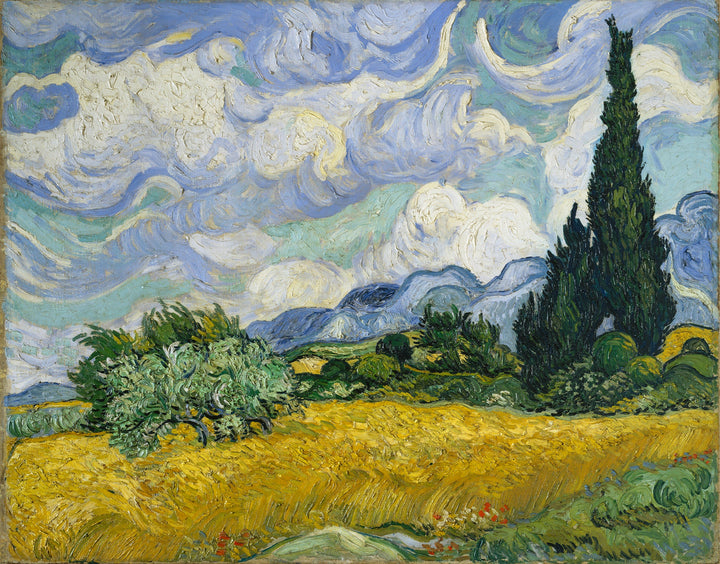 Weizenfeld mit Zypressen - Van Gogh