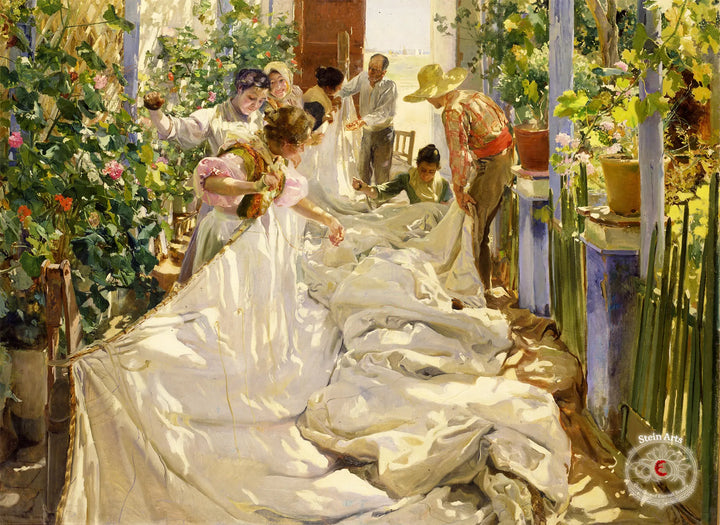 Das Nähen des Segels von Joaquín Sorolla