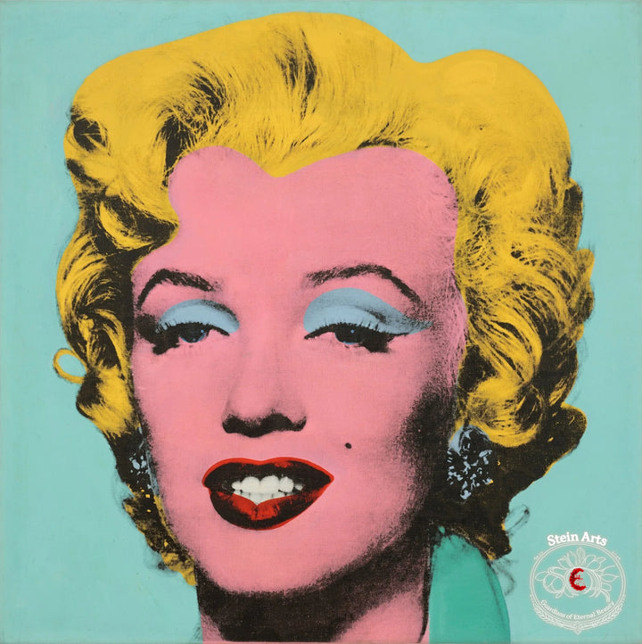 Salbeiblaue Marilyn: Porträt als Schnappschuss von Andy Warhol