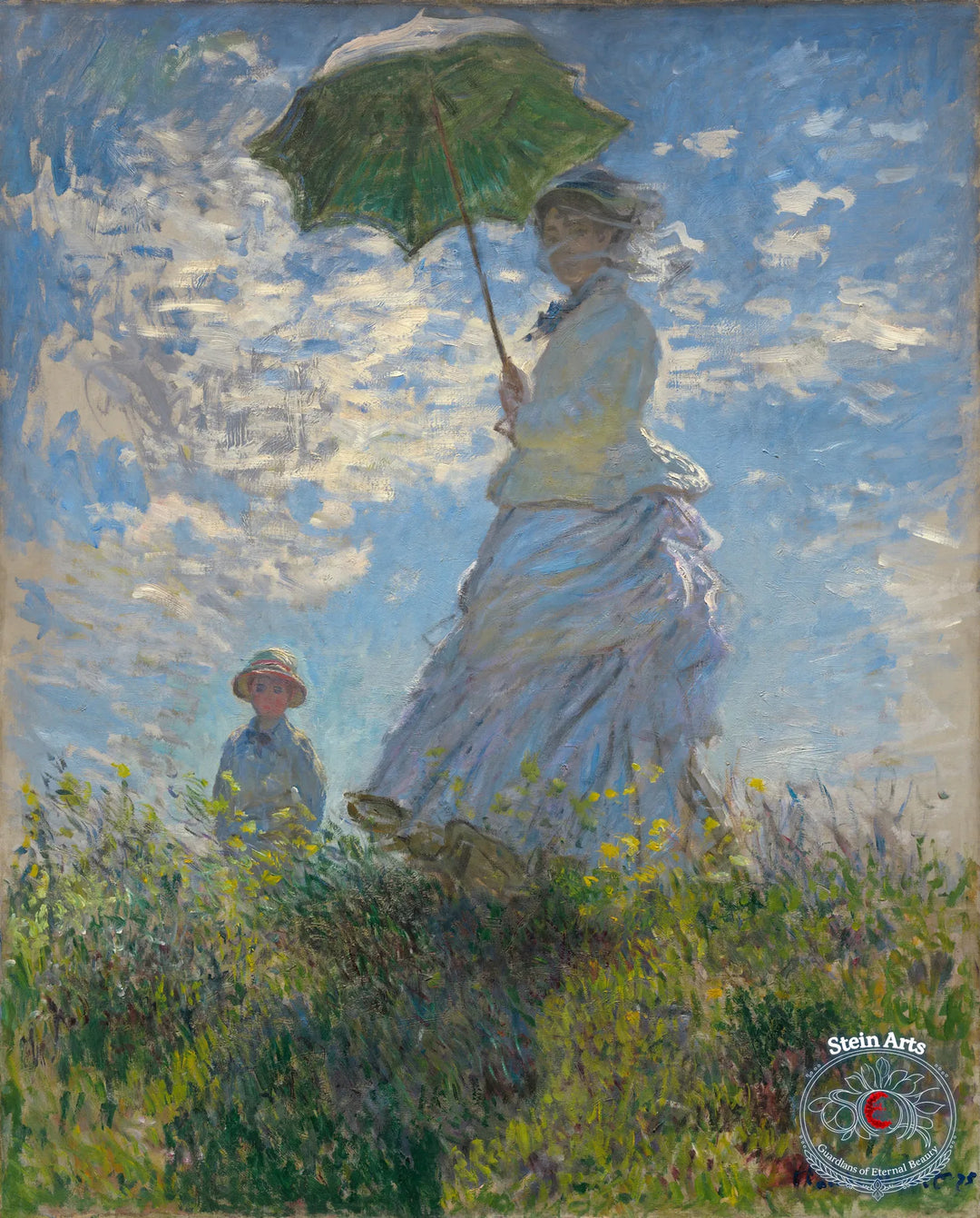 Frau mit Sonnenschirm von Monet
