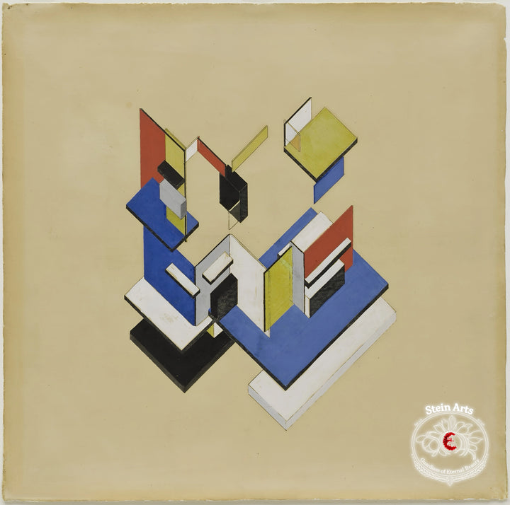 Projekt einer Gegenkonstruktion (axonometrisch) von Theo van Doesburg