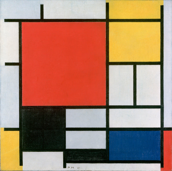 Komposition in Rot, Gelb, Blau und Schwarz - Mondrian
