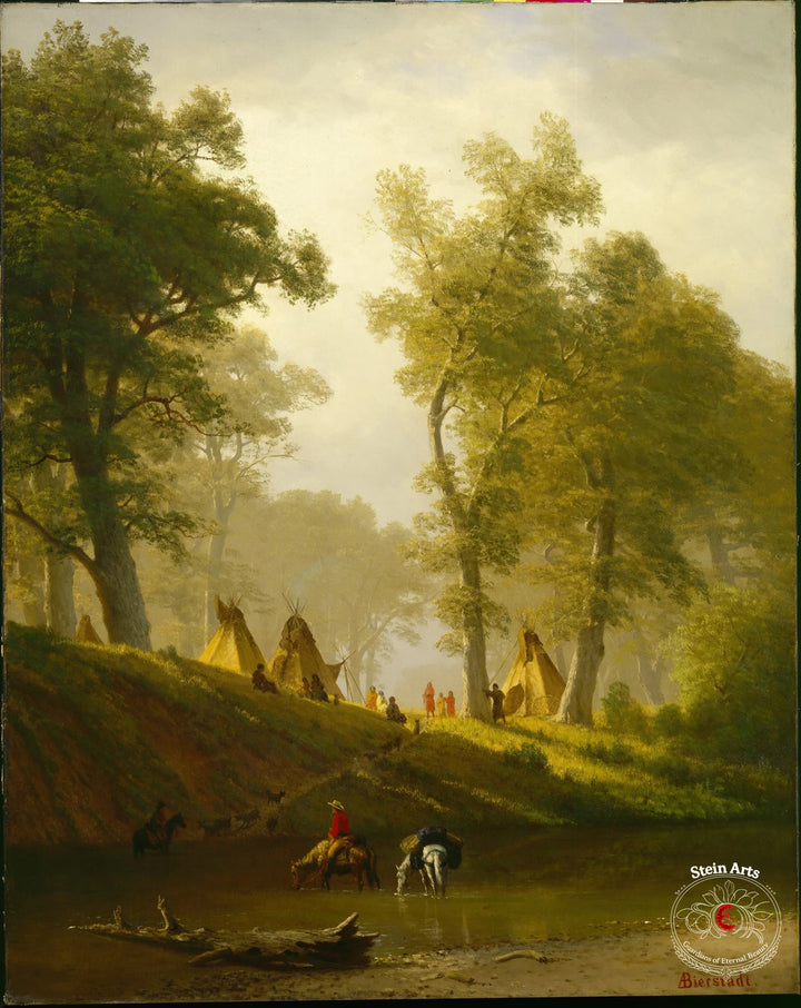 Der Wolf-Fluss in Kansas von Albert Bierstadt