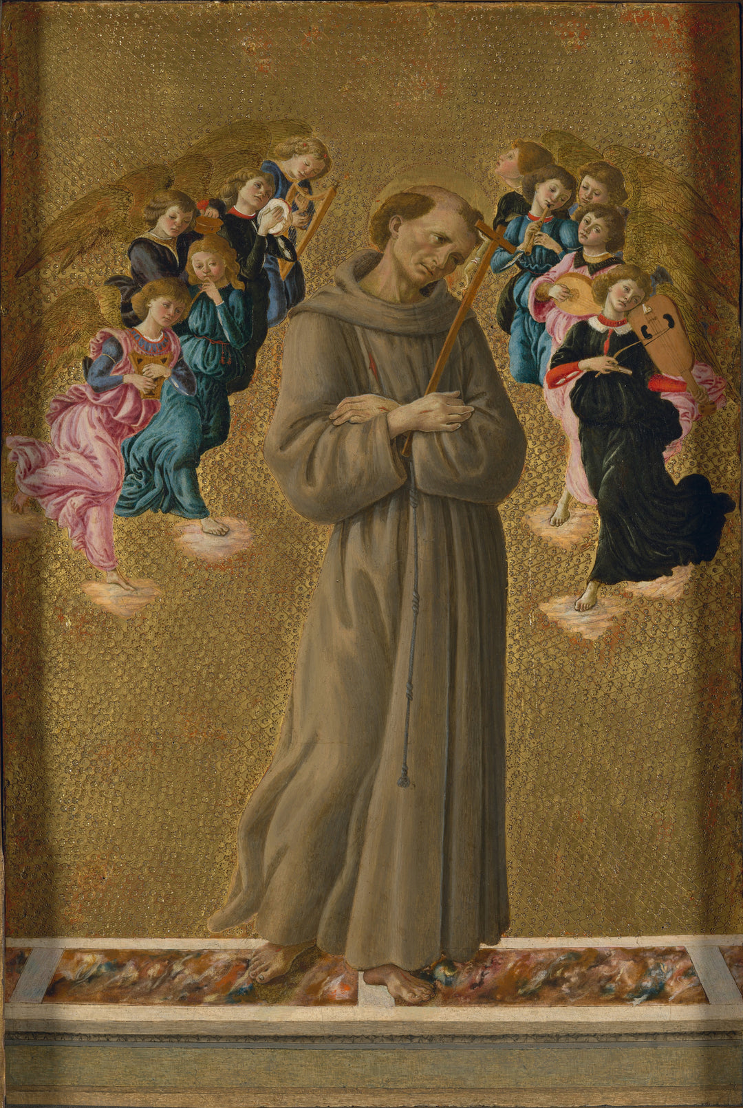 Franz von Assisi mit Engeln – Sandro Botticelli