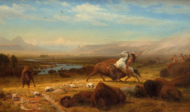 Die letzten Büffel - Albert Bierstadt